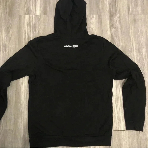 Marine Layer Hoodie Sweatshirt Pullover Mens Black Long sleeve Veteran Logo M‎ - Picture 9 of 9